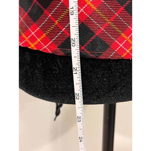 Red Plaid Satin Cami Top Size Medium Y2K Grunge Punk Spaghetti Strap - Picture 6 of 8